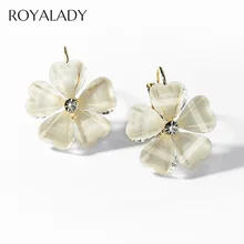 Трендовые милые серьги-гвоздики в форме цветка для женщин, черные, белые, милые серьги, модные ювелирные изделия для женщин, Brinco, для свадебной вечеринки