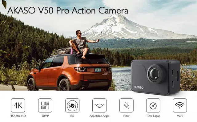 AKASO V50 Pro Native 4K30fps 20MP WiFi Action Maroc