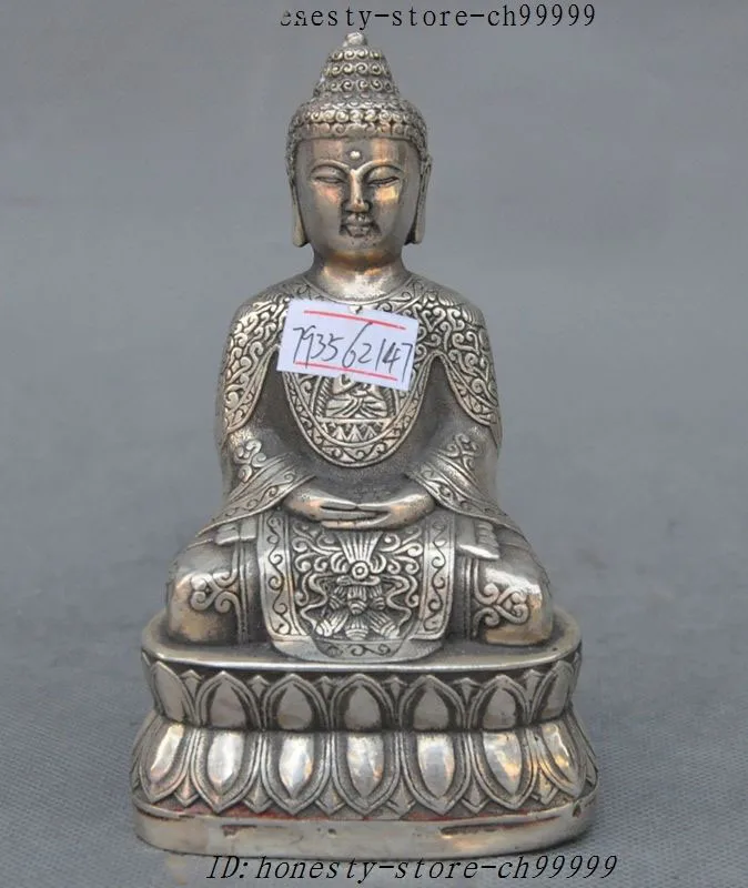 Old Tibet Buddhism Fane Joss Silver Sakyamuni Shakyamuni Tathagata