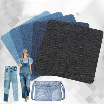 

Free ship 10pcs/lot hotfix jeans repair patches sewing applique iron on patches Sew On For Clothes Trousers Repair Elbow Knee