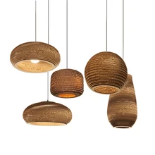 Creative Industrial Paper Pendant Lights E27 Led Bulb Loft Retro Hanging Lights Fixtures Vintage Decorative Pendant Lamp Ceiling new vintage loft ceiling light creative iron metal hanging lamp fixture american retro decorative ceiling lights 1 2 3 4 lights