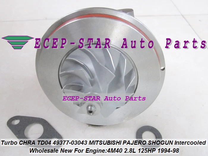 Turbo Cartridge CHRA Core TD04 49377-03043 ME201636 Turbocharger For MITSUBISHI PAJERO SHOGUN Intercooled 1994- 4M40T 4M40 2.8L (5)