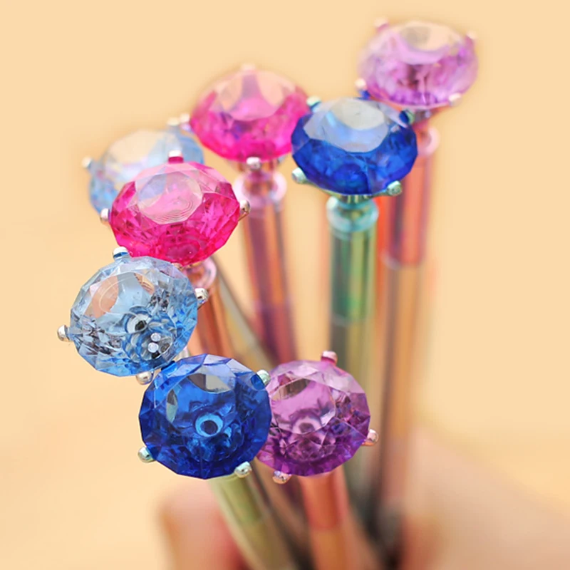 20 PCS Crystal Writing Ballpoint Pens Luxury Diamond Ball Pen Bullet Journal Supplies Caneta Stylus Duke Stationery Gift Items
