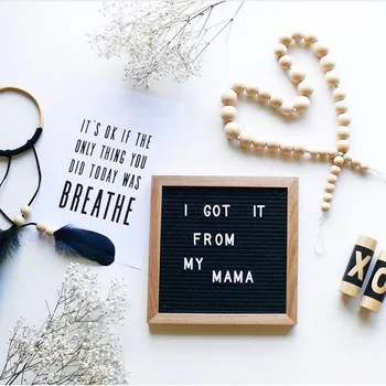

11 styles Felt Letter Board Wooden Frame Changeable Symbols Numbers Characters Message Boards for Home Office Decorative Boards