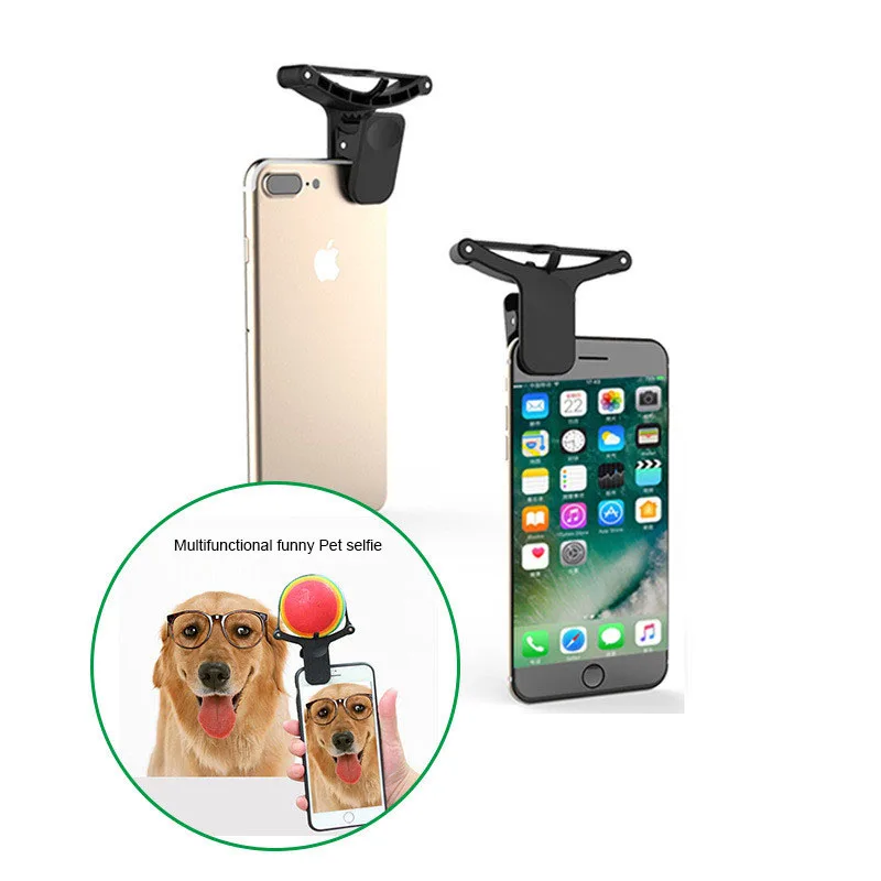 Новая усовершенствованная черный selfie для собак selfie прикрепление мяч домашние животные собака Iphone ПЭТ selfie Stick клип Фанни рогатки собака-selfie-stick