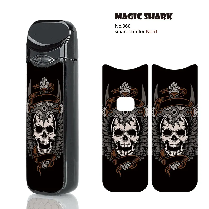 

Magic Shark Merry Christmas Punk Skull PVC 2.5D Stereo High Quailty Case Cover Sticker for Smok Nord E Cigar