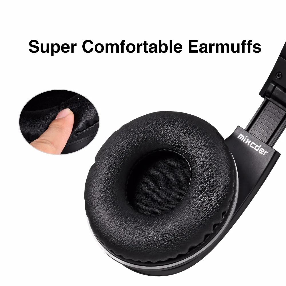 Mixcder Drip Wireless Bluetooth On-Ear Stereo Headphone Over-Ear Headsets with Built-in Microphone For Android Smart phones