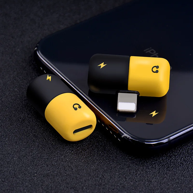 

2 In 1 Dual Ports Headphone Adapter for Apple Iphone X XR XS Max 7 8 Plus Earphone Charger Headphones plug phone Accessories