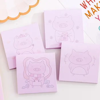

Kawaii Pink Pig Memo Pad Cute Kawai Cartoon Animal Sticky Note Vintage Weeding Freebies School Office Supply Stationery Post Kit