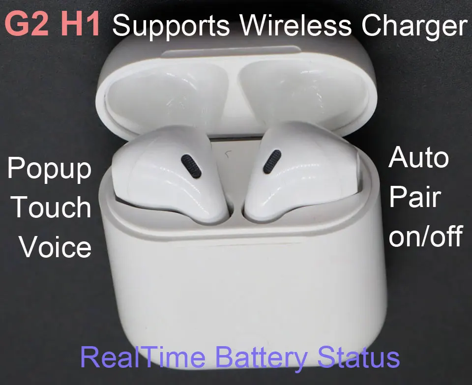 

1pcs i10pro G2 Mini Bluetooth 5.0 Earphone TWS,Wireless Charge Case,PopUp Touch Voice,Real Time Battery Status,Auto Pair/Connect