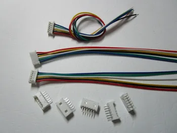 

250 set 1.25mm 6 Pin Male + Female Polarized Connector with 28AWG 5.9inch