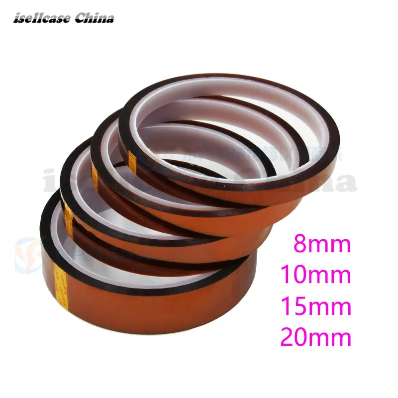 

Wozniak 4pcs/1set x 33m High Temperature Insulation Heat Resistant Polyimide Adhesive Resistant Tape for for iphone repair