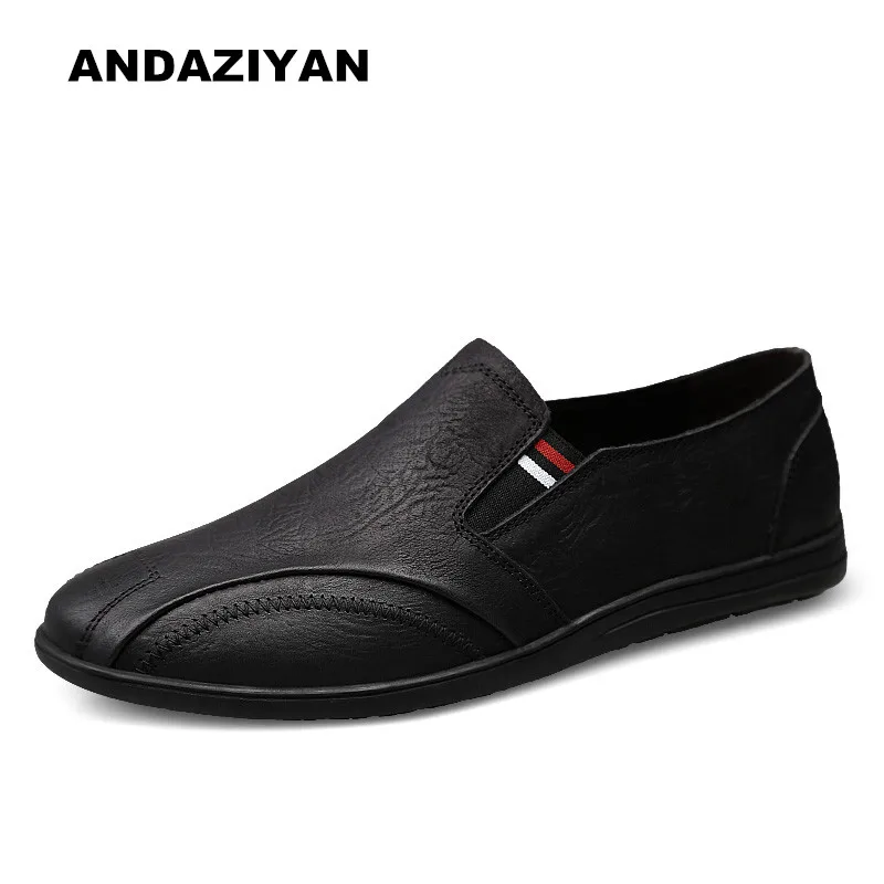 

The first layer of leather men's shoes peas shoes soft bottom comfortable casual shoes