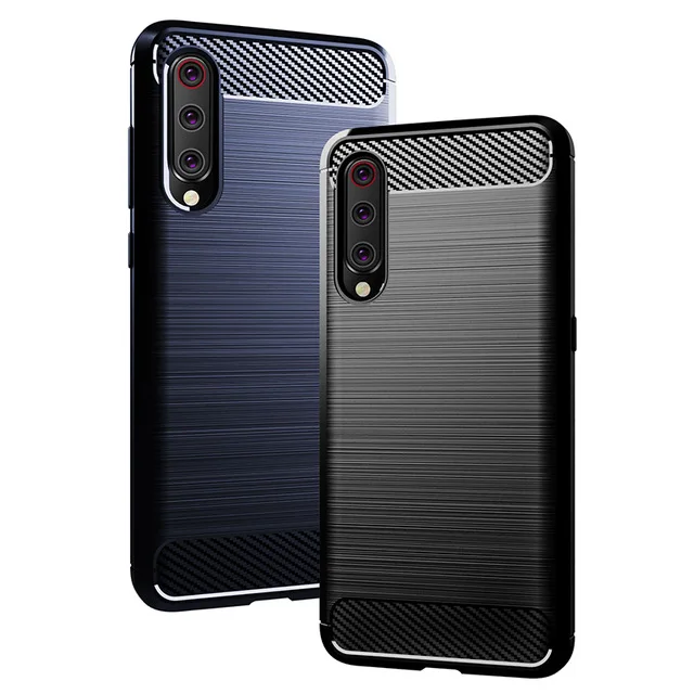 1000PCS Carbon Fiber Protective TPU Silicone Cover For Xiaomi Mi9 SE Mi8 Lite Mi CC9 9T A2 A1 F1 Play Max 3 Mix 2 2S Phone Case |