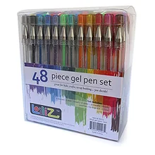 LolliZ 48pcs Color Gel Pen Set Metallic Pastel Neon Glitter Drawing Color Pens School Stationery