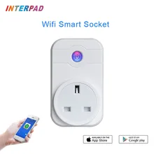 Interpad WiFi Smart Plug Home Automation Smart Remote Control By Phone App Smart WiFi Socket Via Smartphone EU/US/UK/AU Plug