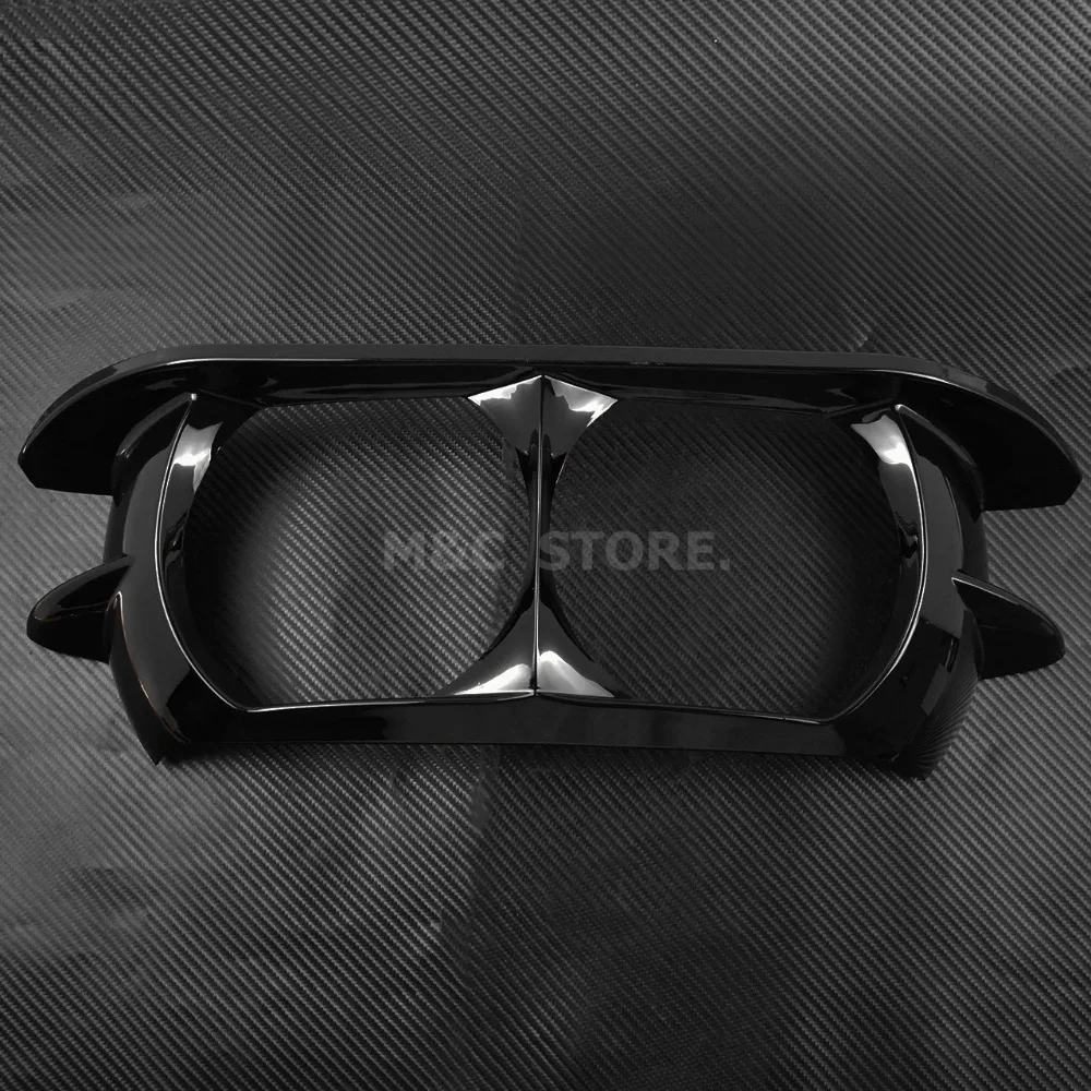 Motorcycle Dual Headlight ABS Fairing Trim Bezel Scowl Cover Black/Chrome For Harley Touring Road Glide Customs 2015 2019|Накладки и