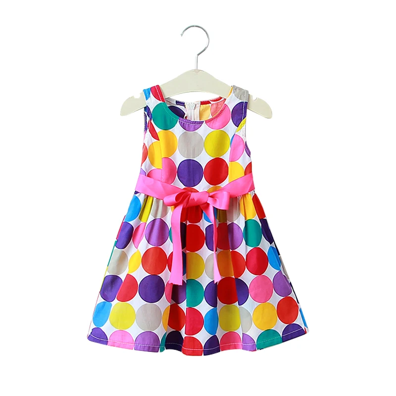 BibiCola Girl Dress Summer Children Girls Clothing Sundress Coloful Cotton Party Dress Kids