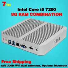 328 Mini Pc Core i5 7200U Win10 Безвентиляторный Mini PC 4 К HTPC безвентиляторный Nuc Intel HD Graphics 620 Бесплатная Доставка игровой компьютер usb 3.0