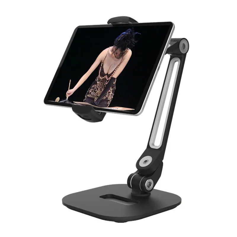 

Universal Tablet Car Holder Aluminum Alloy Arm Ergonomic 360 Degree Rotatable Double Sucker Lazy People Stand for iPad iPhone