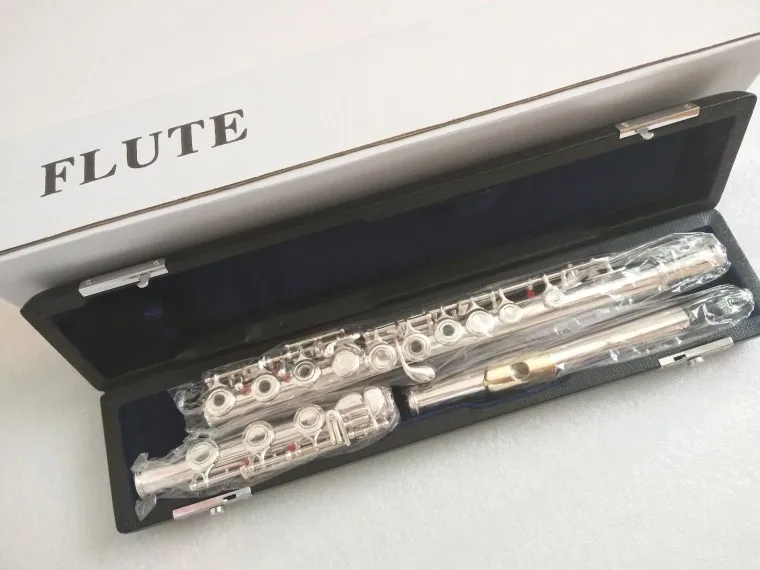Japan new flute YFL 371H Silver flute Golden Mouthpiece C tune 17 open