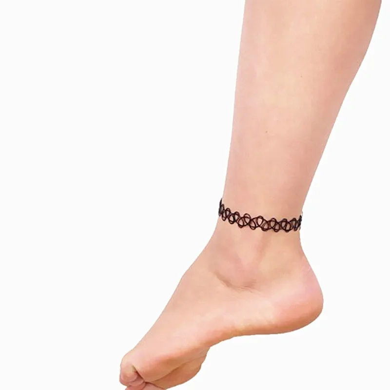 Boho Style Star Anklet Fashion Multilayer Foot Chain Ankle Bracelet for Women Beach Accessories Gift C1 - Metal Color: black