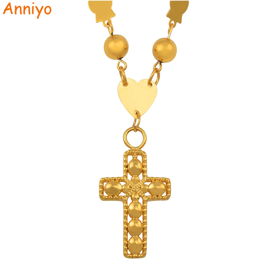 Anniyo Marshall Guam Hawaii бусы ожерелье шар цепи новые для женщин крест кулон острова