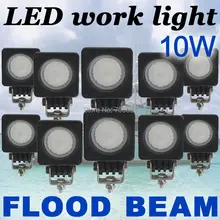 Tkeapl THTMH 10x10 Вт квадратный светодиодный рабочий свет бар прожектор 800лм противотуманная фара заднего хода 4WD лампа 12 В 24 В для грузовика автомобиля автобуса велосипеда