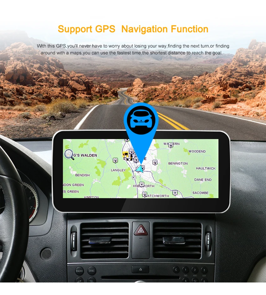 Sale Koason10.25inch Android 8.1 Car Multimedia player audio stereo GPS Navigation for Mercedes Benz C Class W204 S204/CLK 2008-2010 3