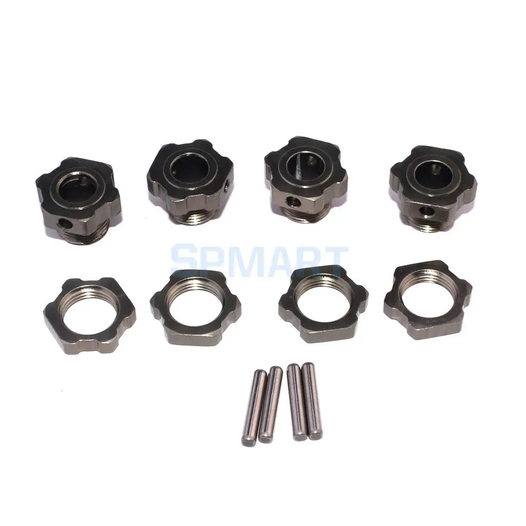 1 Set Aluminum 17mm Wheel Hex Hub Drive Adapter for 1/8 HPI HSP RC Car