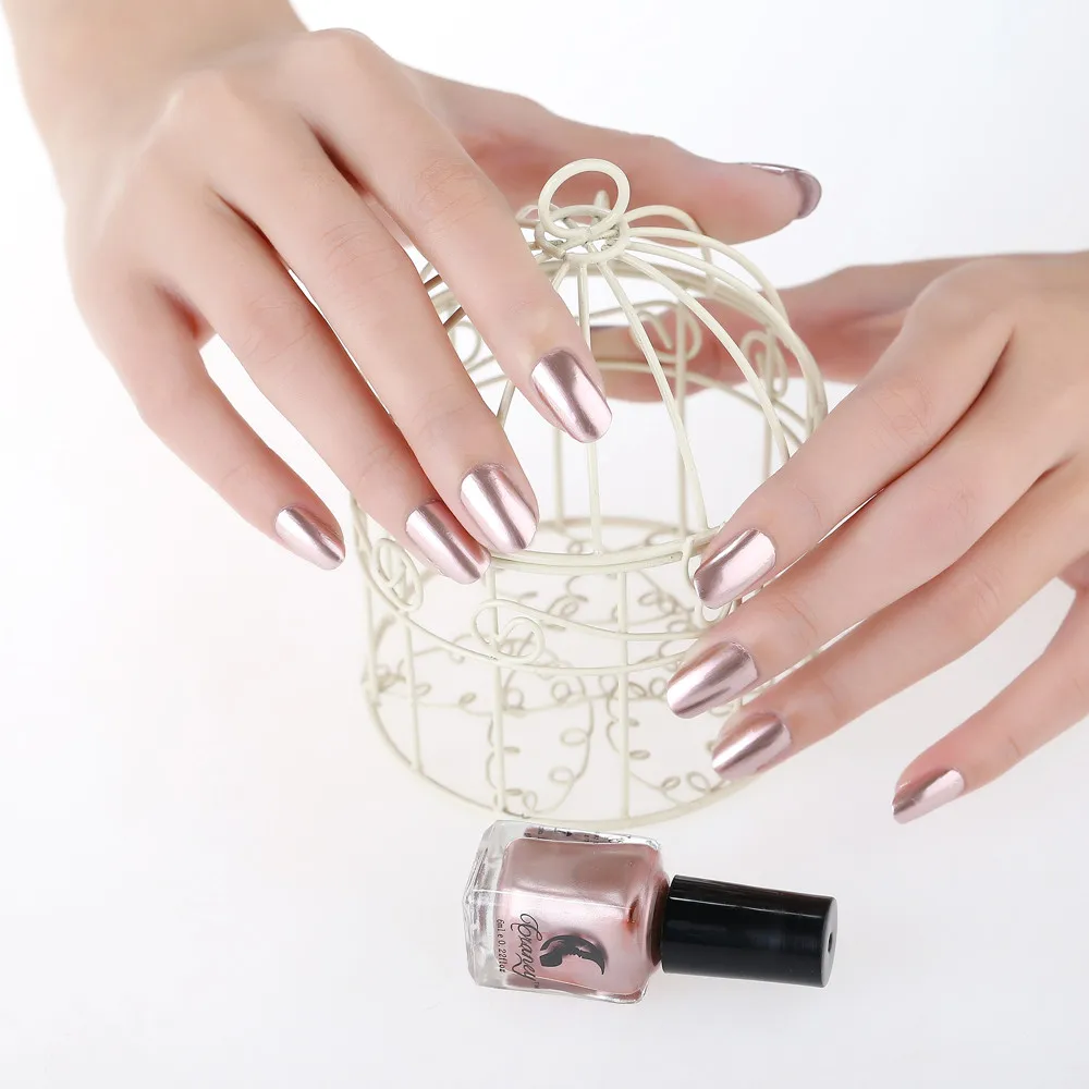 Горячая Pro 6 мл зеркальный лак для ногтей покрытие серебряная паста металлический цвет нержавеющая сталь зеркальный серебряный лак для ногтей подарок для дизайна ногтей