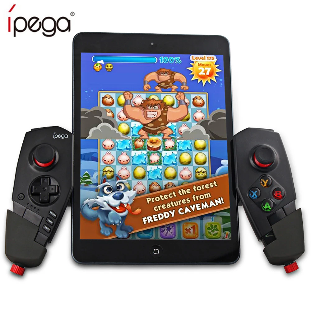 IPEGA PG 9055 Беспроводной телескопическая игровой контроллер Bluetooth Джойстик с стрейч кронштейн для iOS ipad Android-смартфон ТВ коробка