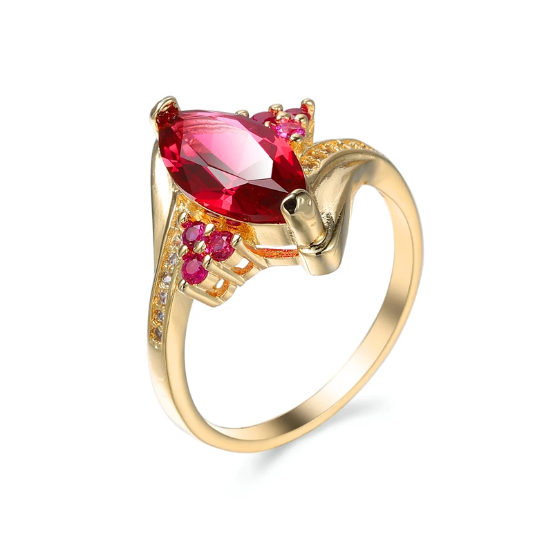 Oval shape thin and glossy personality wedding ring