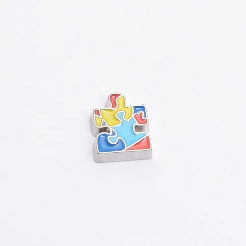 

Autism puzzle, Floating charm fit floating charm lockets, FC0138,10PCS/LOT