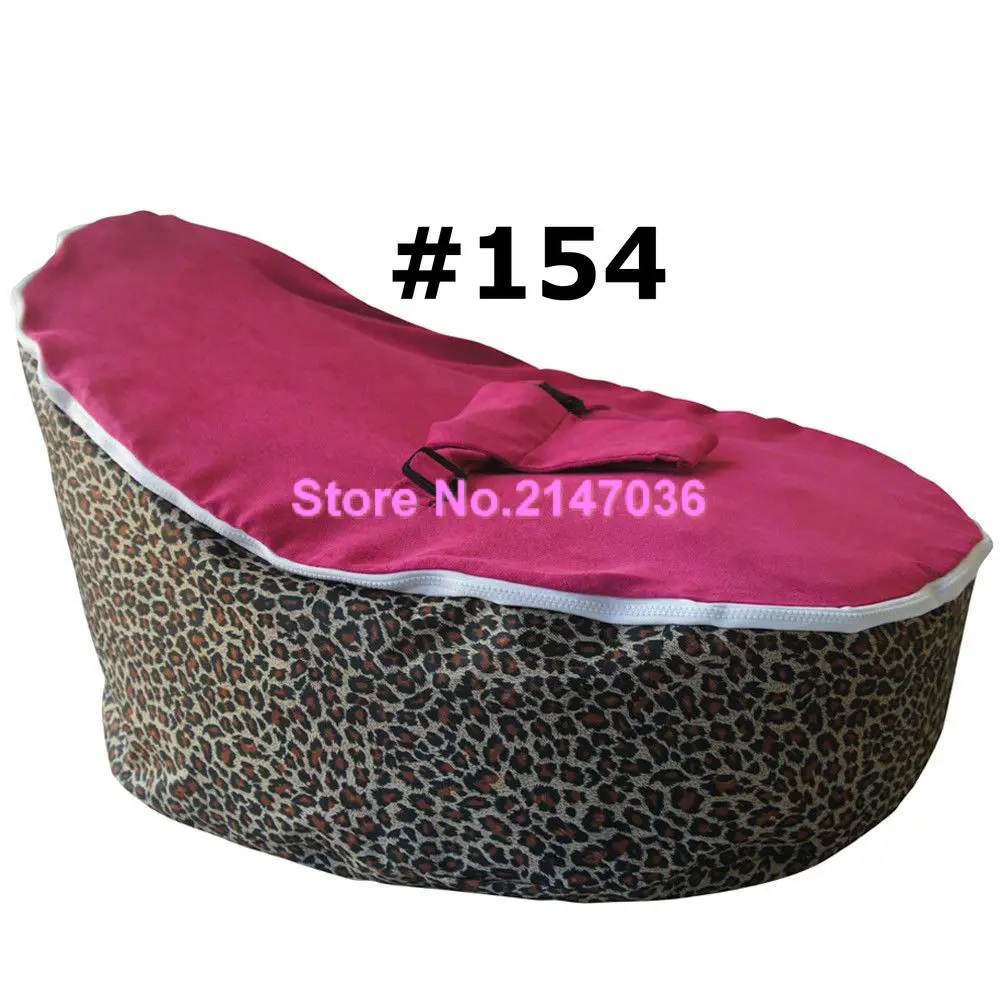 Hot pink leopards baby bean bag sofa seat great chair for you new born