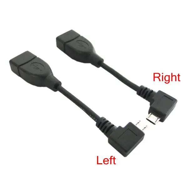 Micro-B левый Угловой Micro USB хост OTG кабель и правый угловой 10 см короткий угол |