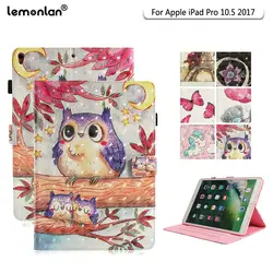 Lemonlan 3D чехол для Apple iPad Pro 10,5 2017 A1701 Pad чехол принципиально Tablet Мода милые животные искусственная кожа стенд Shell