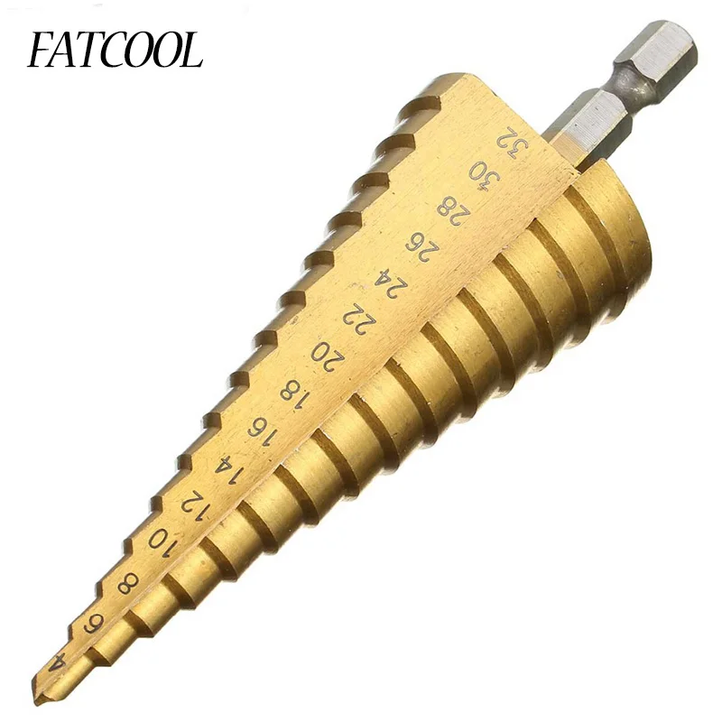 Ступенчатое сверло FATCOOL 4 32 мм из быстрорежущей стали пагода в форме с