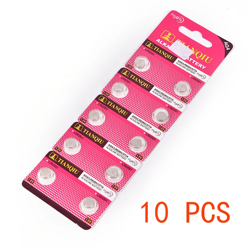 

10 PCS AG4 LR626 377A 1.55V SR626SW 377 Battery For Watch Electronic 626 Button Cell coin Batteries New Brand Watch