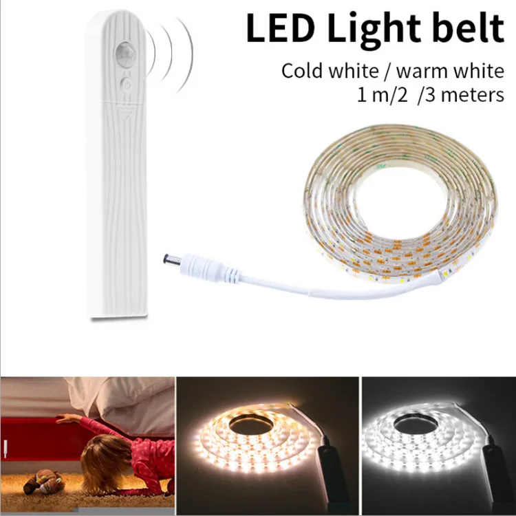 

Indoor 1M/2M/3M Wireless Motion Sensor LED Strip Night light Battery Powered Under Bed lamp For Closet Wardrobe Cabinet Stairs