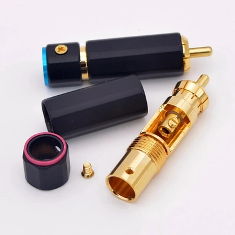 Высококачественный позолоченный штекер Palic RCA коннектор A/V Hi Fi для диаметра
