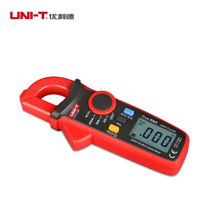 Uni-t UT210C 200A цифровой grampo multimetro RMS verdadeiro amperimetro voltimetro resistencia capacitancia C/F Температура