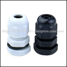 Кабельный соединитель PG7 3-6,5 мм PA нейлон сальник охраны окружающей среды водонепроницаемый пластиковая фиксированная насадка с изоляцией