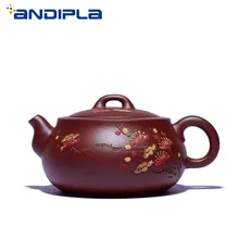 260cc подлинный исинский чайник бутики сливы Scoop Чайник Фиолетовый глиняный Чай ware мастер ручной работы Винтаж чайный набор кунг-фу Zisha чайник