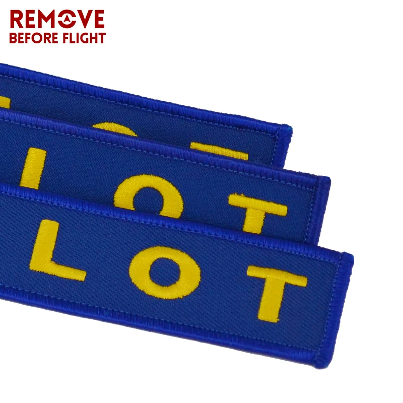 Remove Before Flight Pilot Key Chain OEM Key Chains Jewelry Embroidery Safety Tag Aviation Gifts Special Blue Pilot Luggage Tags1
