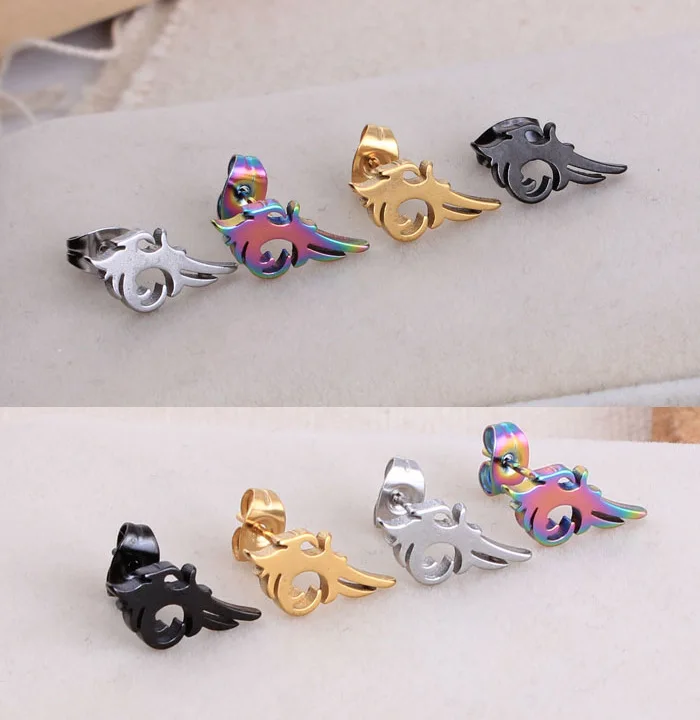 2016 hot sale anti allergy men Earrings hip hop flame small pierced