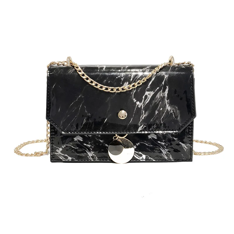 

FASHION WOMAN PATENT LEATHER BRONZE BUCKLE MINI SUMMER SHOULDER CROSS BODY BAG