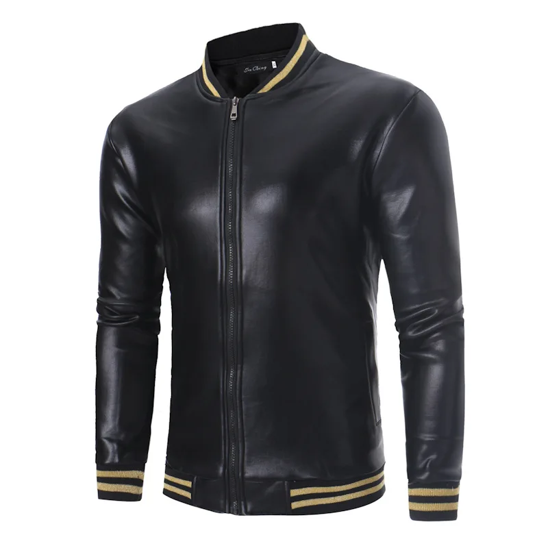 Brand Plus Velvet Wintrer Jacket Men 2019 Shiny Gold Coated Baseball Jacket Mens Streetwear Casual Jackets and Coats Veste Homme