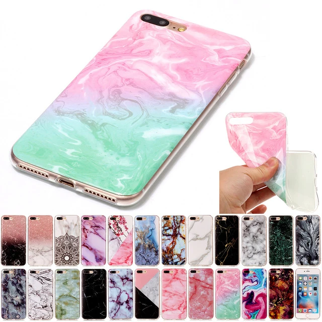 

Marble Pattern Silicone Soft TPU Cover Coque For iPhone 8 7 Plus 6S Plus 5 5S SE 5C 4 4S For iPod touch 6 5 Funda B02