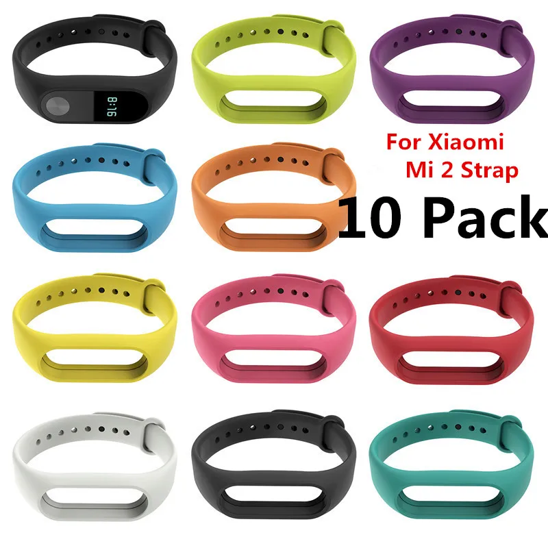(10 шт.) силиконовый сменный ремешок для браслета Xiaomi Mi Band 2 | Электроника